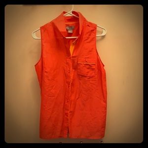❤️3 /$8❤️ Orange sleeveless blouse from jcp